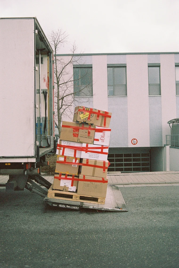 Silviu Trans Ltd man and van — boxes loaded on a dolly